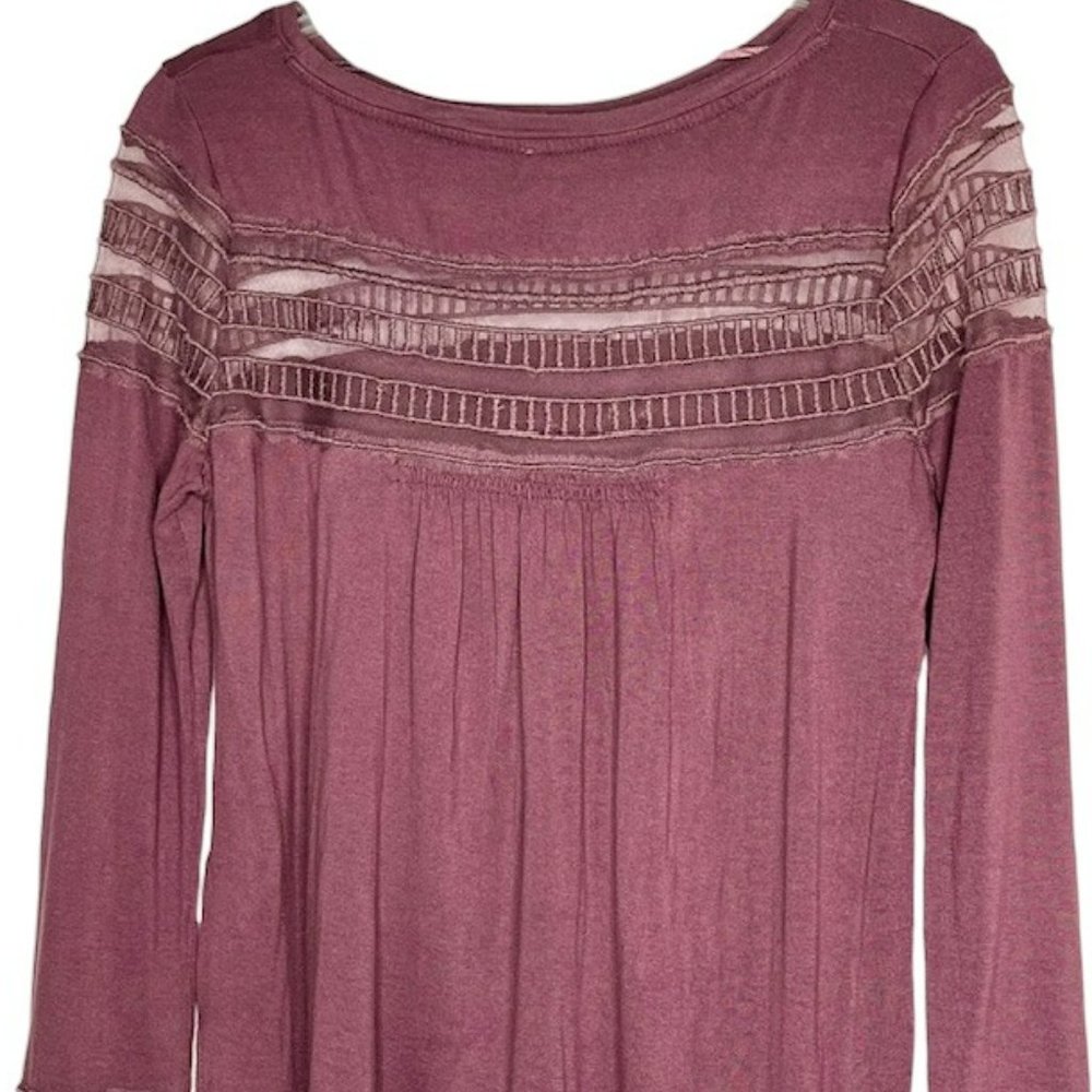 Free People Roxie Long Sleeve Tee Washed Purple - XS - Picture 5 of 10